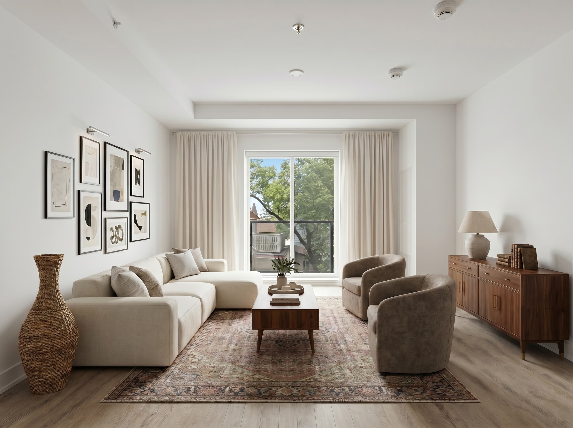 Living room after staging
